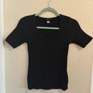 Black Ribbed Top women’s